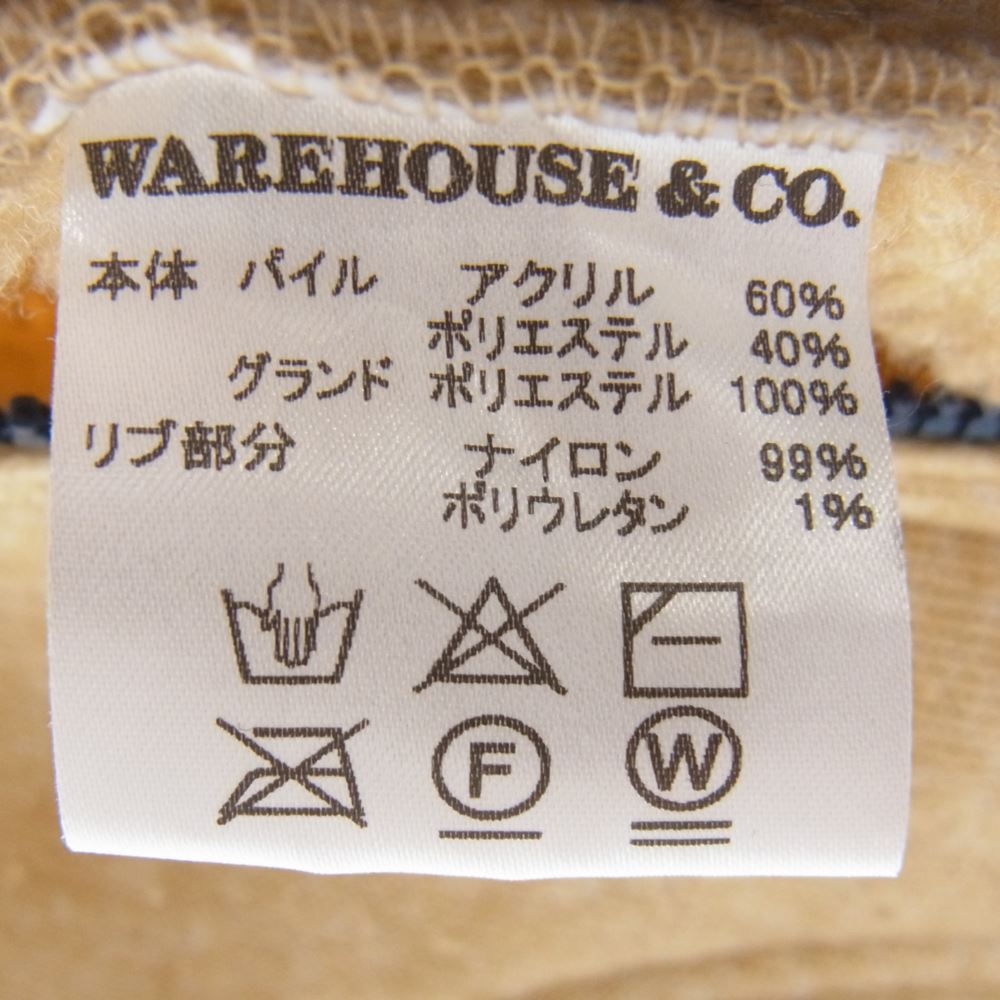 WAREHOUSE ウエアハウス 2136 CLASSIC PILE VEST クラシック パイル ベスト ベージュ系 M【中古】