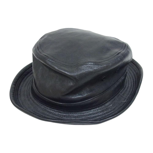 The REAL McCOY'S ザリアルマッコイズ MA18012 JOE McCOY ジョーマッコイ HORSEHIDE PORKPIE HAT ホースハイド ポークパイ レザー ハット 帽子 ブラック系 7 3/4【中古】
