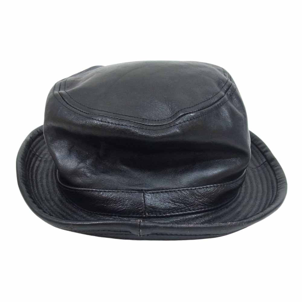 The REAL McCOY'S ザリアルマッコイズ MA18012 JOE McCOY ジョーマッコイ HORSEHIDE PORKPIE HAT ホースハイド ポークパイ レザー ハット 帽子 ブラック系 7 3/4【中古】