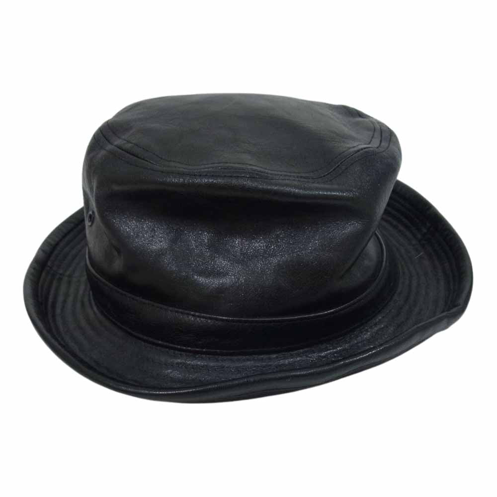 The REAL McCOY'S ザリアルマッコイズ MA18012 JOE McCOY ジョーマッコイ HORSEHIDE PORKPIE HAT ホースハイド ポークパイ レザー ハット 帽子 ブラック系 7 3/4【中古】