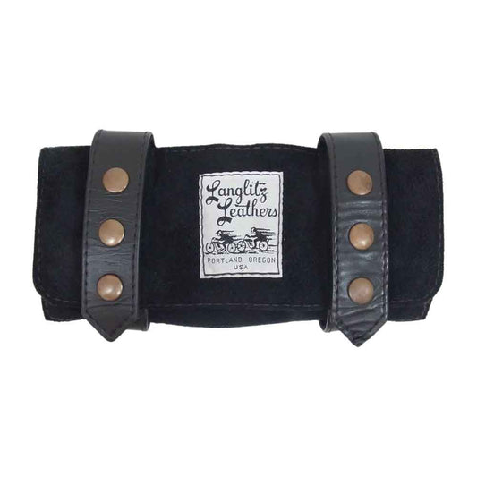 LANGLITZ LEATHERS ラングリッツレザーズ CROSS BAR BAG クロス バー バッグ バイク用 ツールバッグ 工具入れ 小物入れ ブラック系【中古】