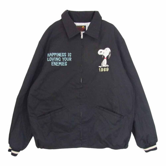 TAILOR TOYO テイラー東洋 TT15231 COTTON VIETNAM JACKET SNOOPY コットン ベトナム ジャケット ベトジャン ブラック系 L【中古】