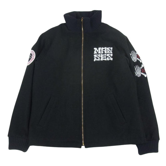 MASSES マシス 22AW MELTON ZIP JKT メルトン ジップ ジャケット ブラック系 M【中古】