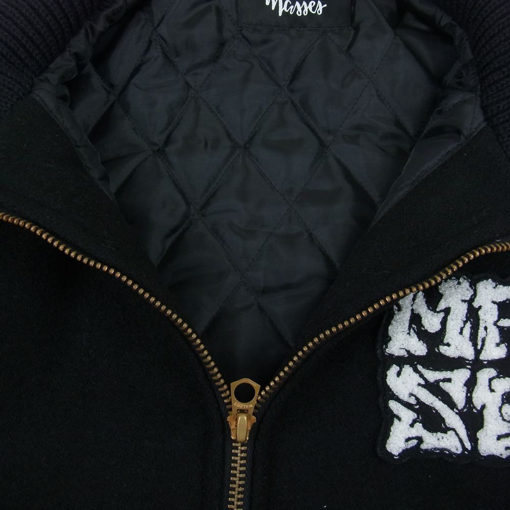 希少MASSSES MELTON ZIP JKT ブラック Lサイズ MASSES 