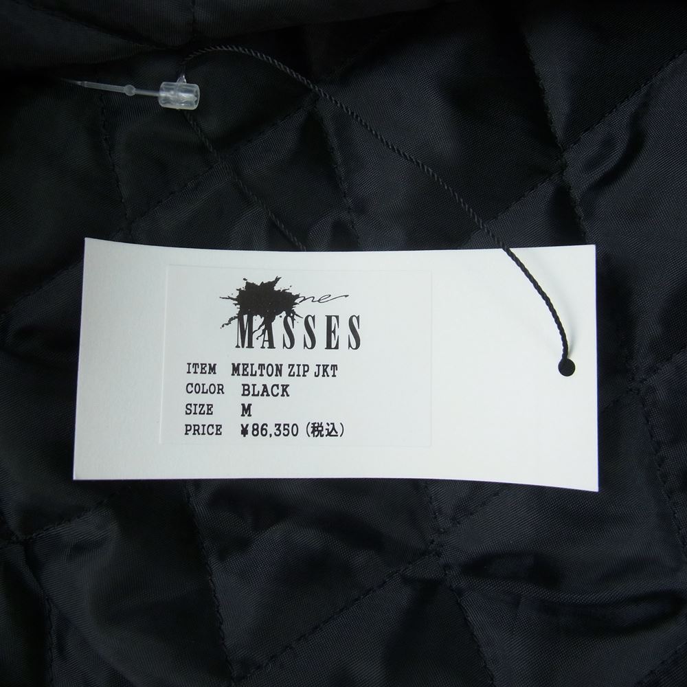 MASSES マシス 22AW MELTON ZIP JKT メルトン ジップ ジャケット ブラック系 M【中古】