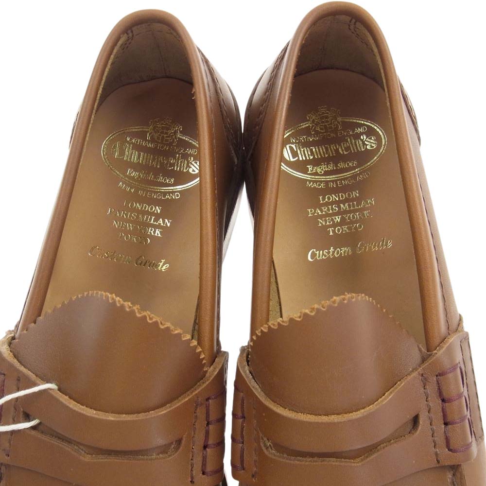 CHURCH'S チャーチ EDB003 PEMBREY TAN コイン ローファー ブラウン系 UK 7.5【極上美品】【中古】