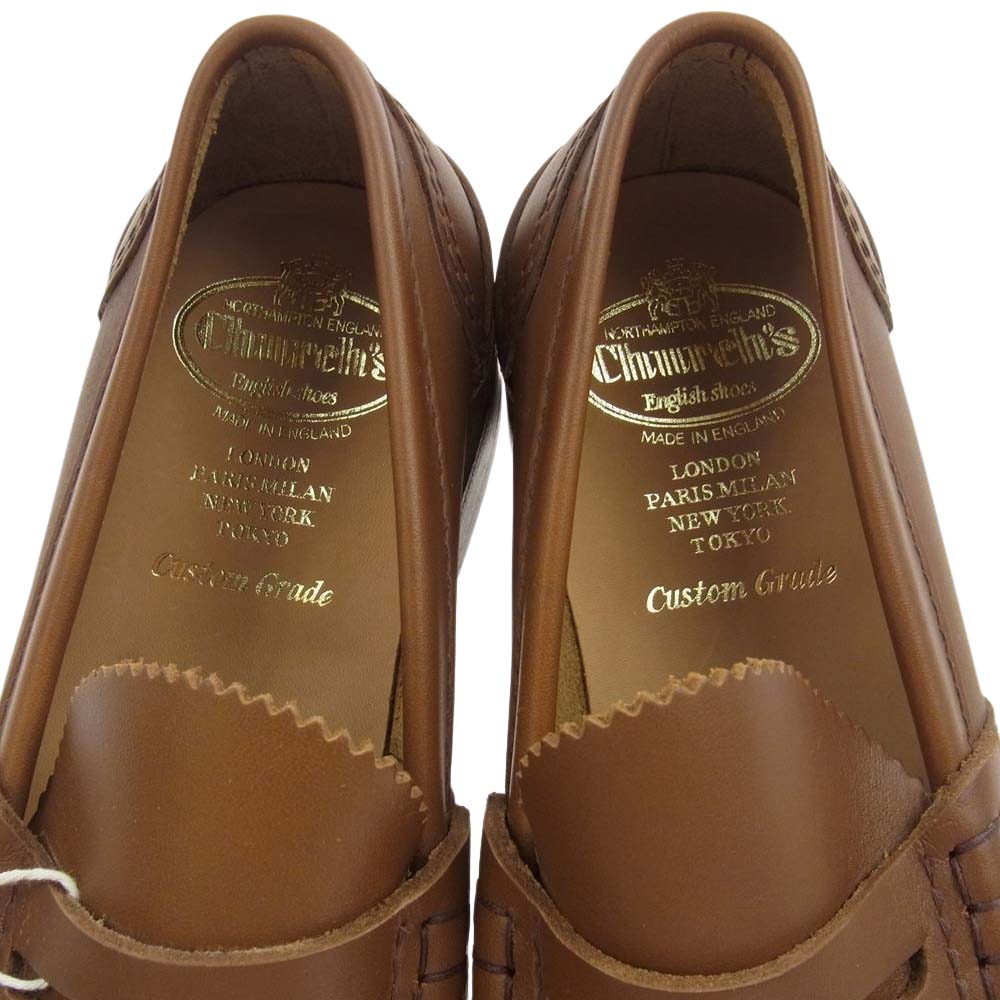 CHURCH'S チャーチ EDB003 PEMBREY TAN コイン ローファー ライトブラウン系 UK 7【極上美品】【中古】