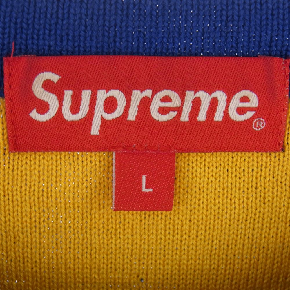 Supreme シュプリーム 20AW Fuck Sweater ファック セーター クルーネック ニット ブルー系 イエロー系 L【中古】