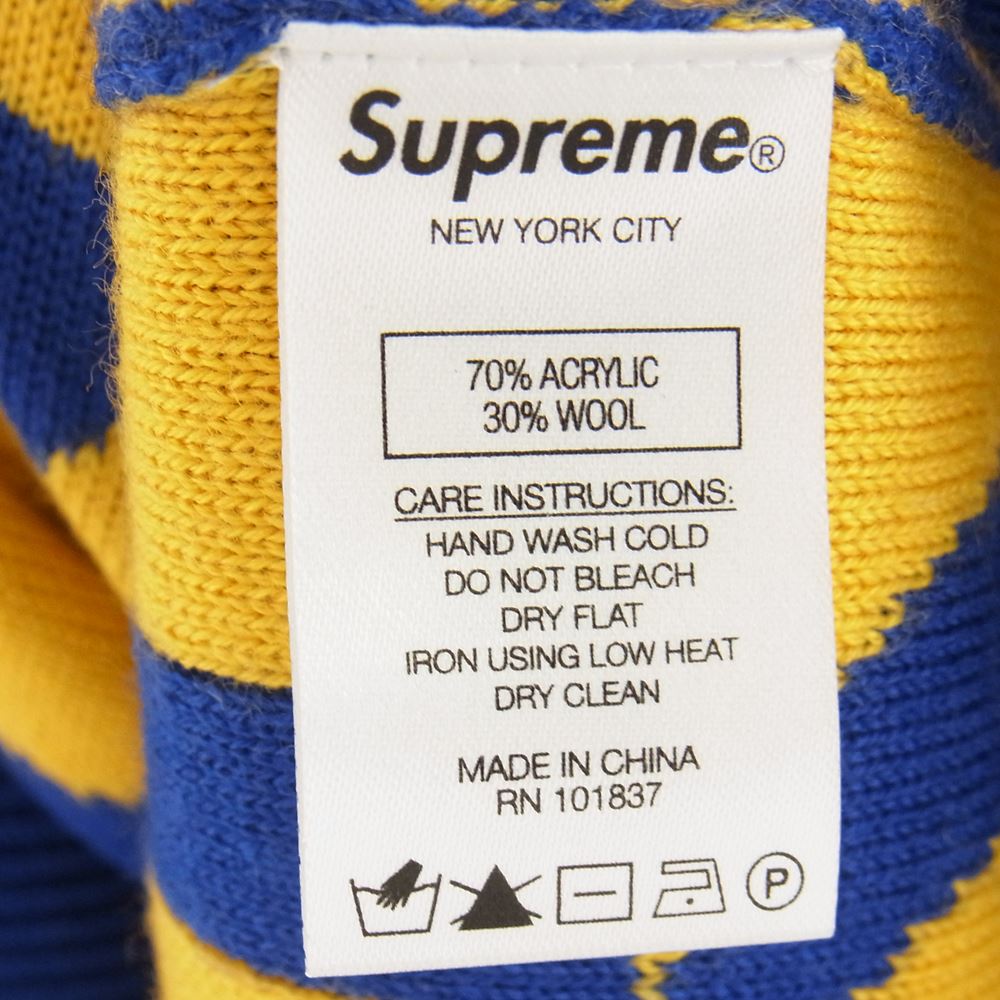 Supreme シュプリーム 20AW Fuck Sweater ファック セーター クルーネック ニット ブルー系 イエロー系 L【中古】