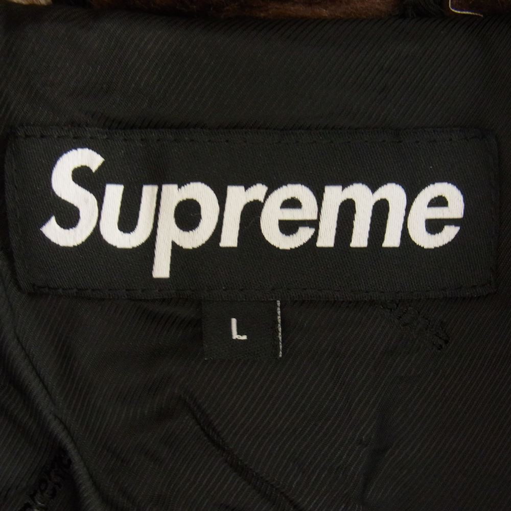 Supreme シュプリーム 21SS Bandana Faux Fur Bomber Jacket バンダナ フェイクファー ボンバー ジャケット 総柄ファー ブルゾン ブラウン系【中古】