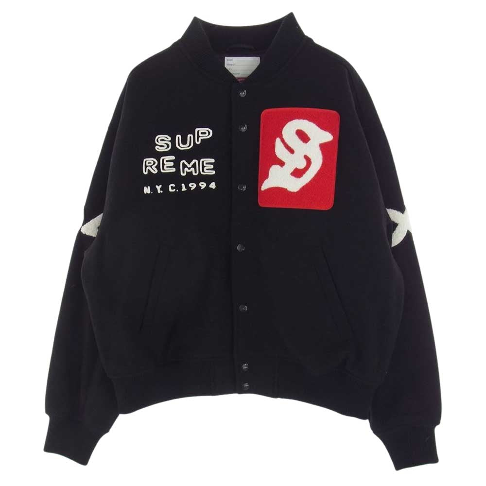 Supreme シュプリーム 23SS Tourist Varsity Jacket ツーリスト バーシティ ジャケット ブルゾン ブラック系 L【中古】