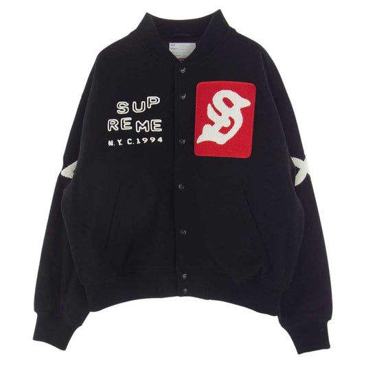 Supreme シュプリーム 23SS Tourist Varsity Jacket ツーリスト バーシティ ジャケット ブルゾン ブラック系 L【中古】