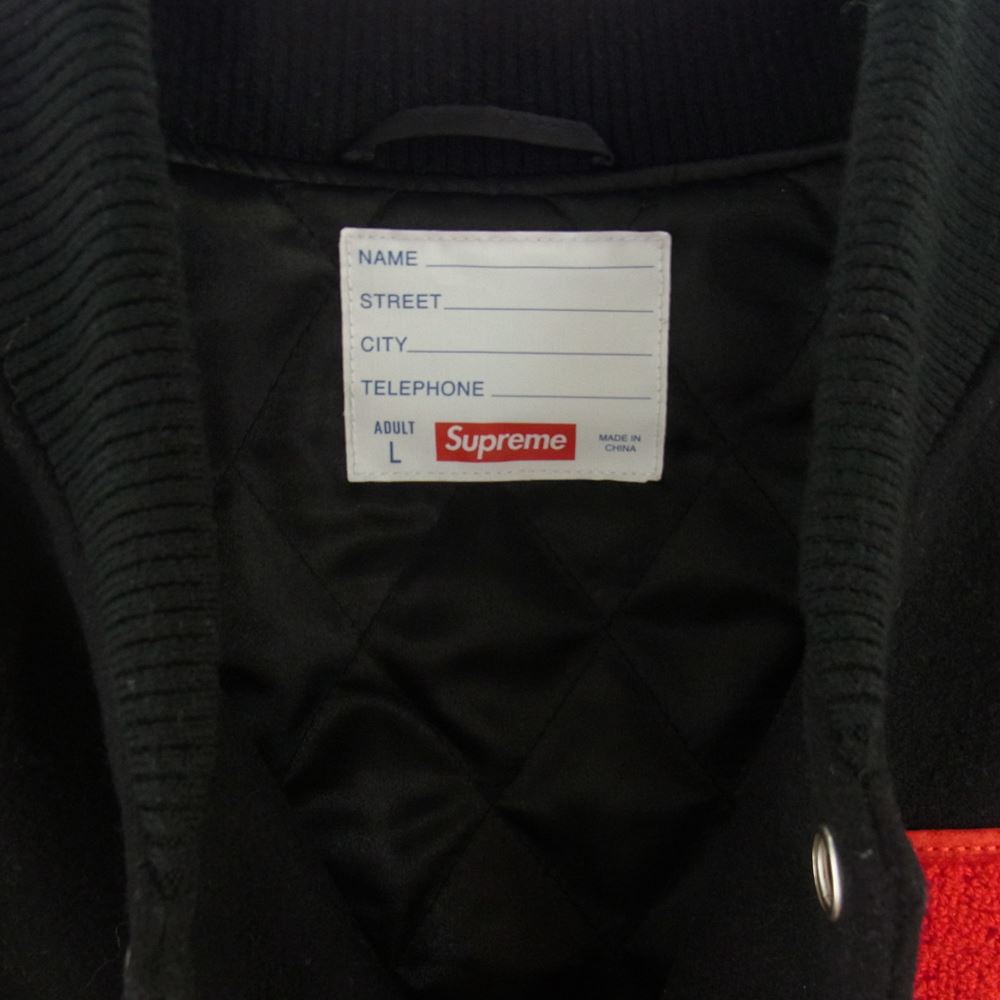 Supreme シュプリーム 23SS Tourist Varsity Jacket ツーリスト バーシティ ジャケット ブルゾン ブラック系 L【中古】