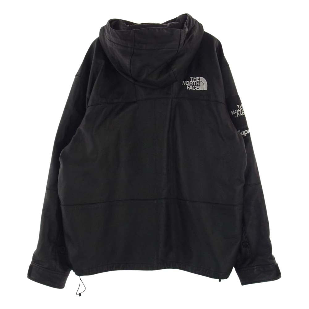 Supreme シュプリーム 18AW NP61807I The North Face Leather Mountain Parka ノースフェイス レザー マウンテン ジャケット ブラック系 L【中古】