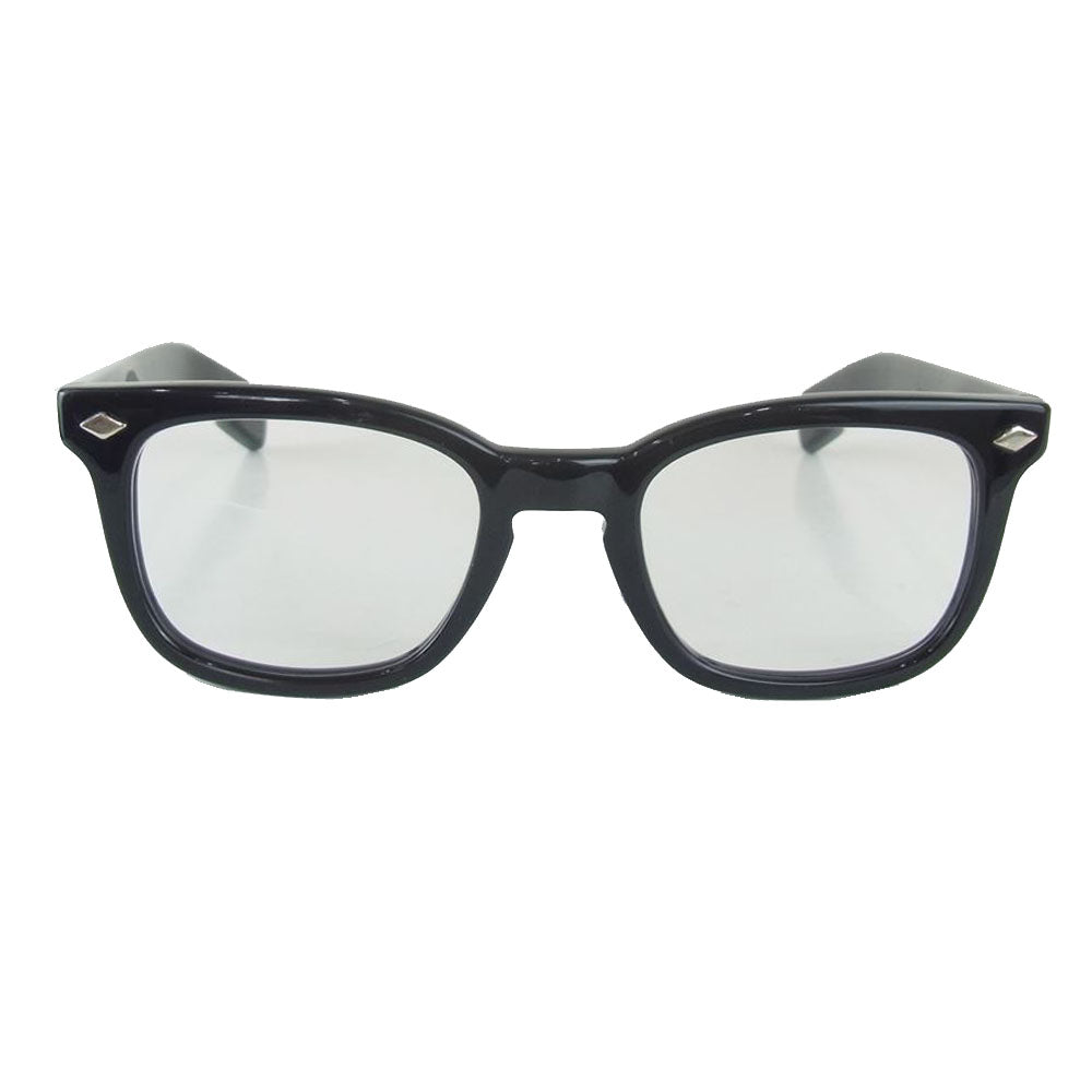 PARKES GLASS CELLULOID EYE WEAR 伊達メガネ 眼鏡 ブラック系 48□21-140【中古】