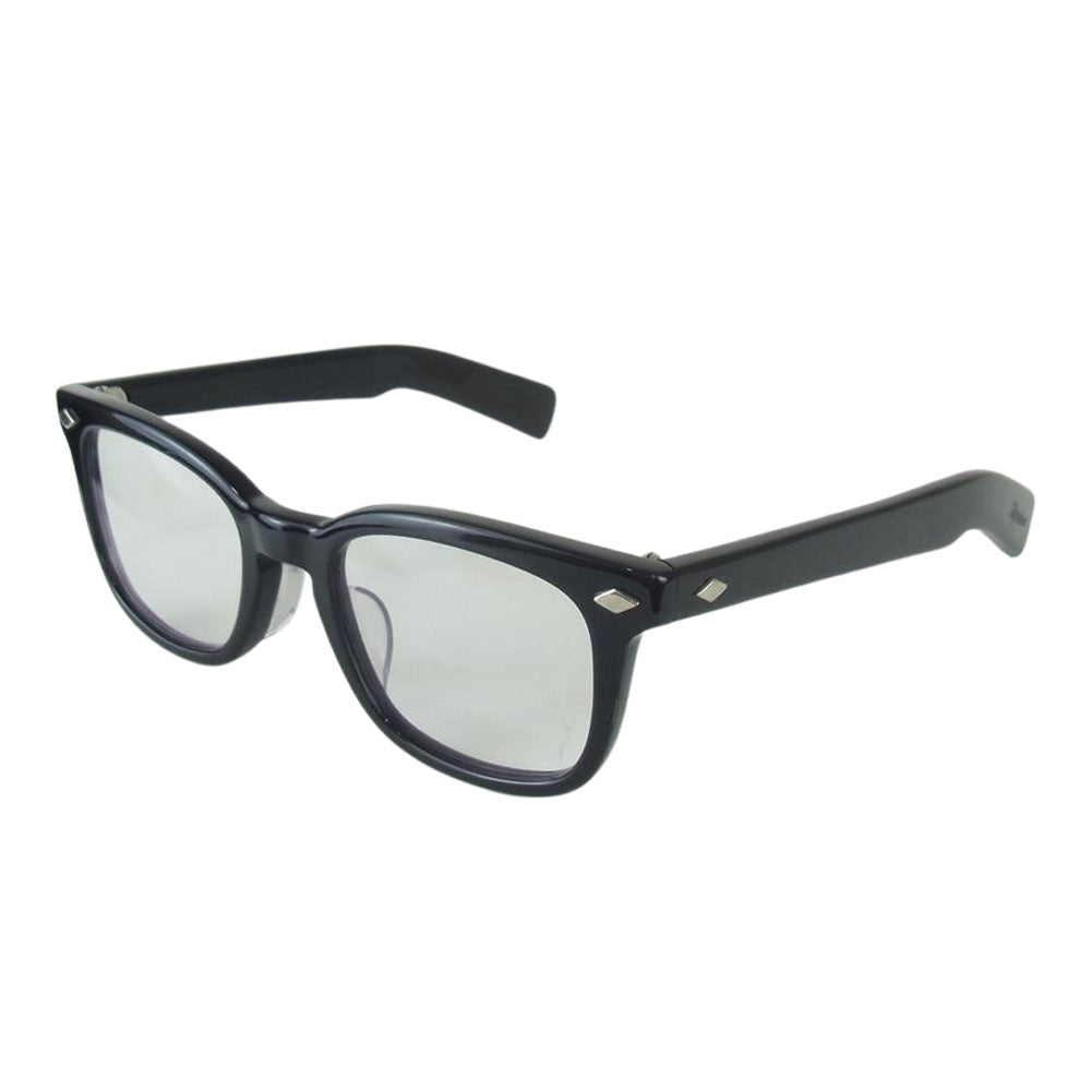 PARKES GLASS CELLULOID EYE WEAR 伊達メガネ 眼鏡 ブラック系 48□21-140【中古】