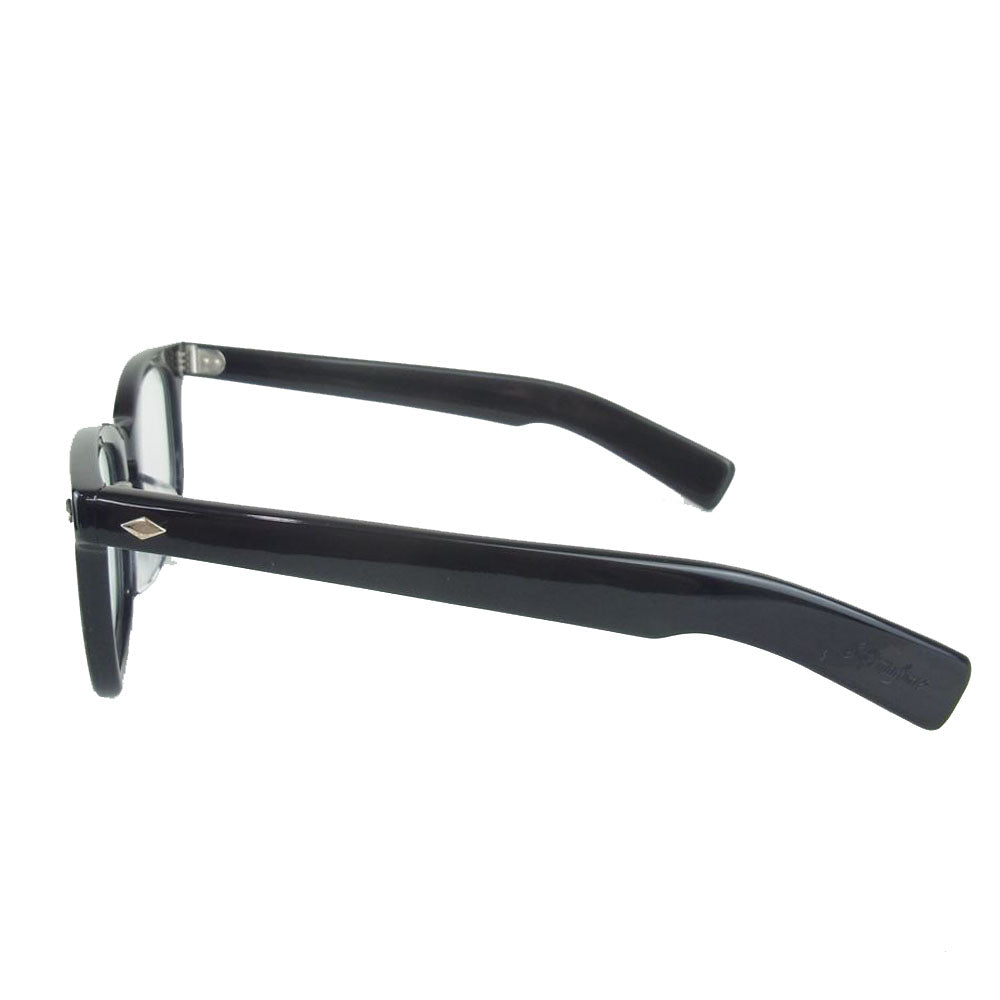 PARKES GLASS CELLULOID EYE WEAR 伊達メガネ 眼鏡 ブラック系 48□21-140【中古】