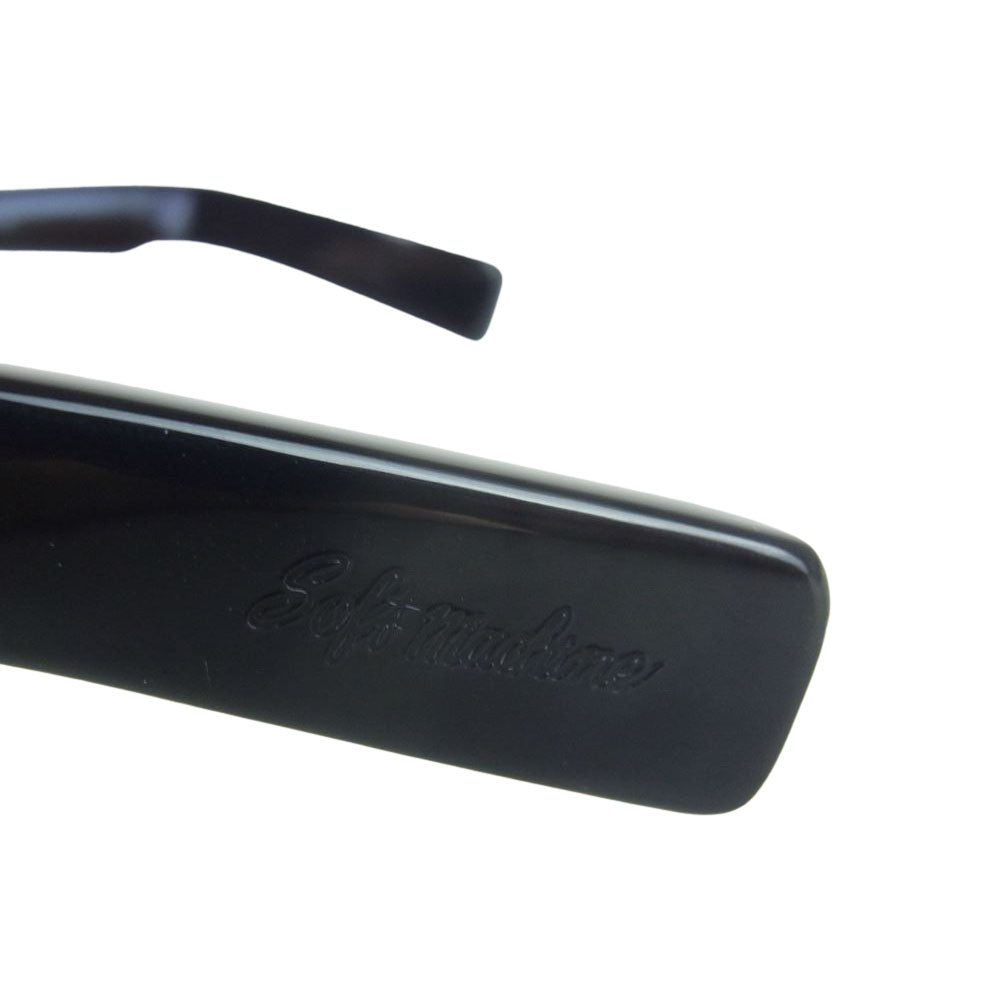 PARKES GLASS CELLULOID EYE WEAR 伊達メガネ 眼鏡 ブラック系 48□21-140【中古】