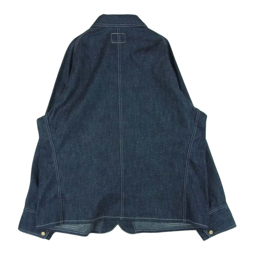 BONCOURA ボンクラ インディゴ リジット デニム カバーオール ジャケット インディゴブルー系 40【新古品】【未使用】【中古】
