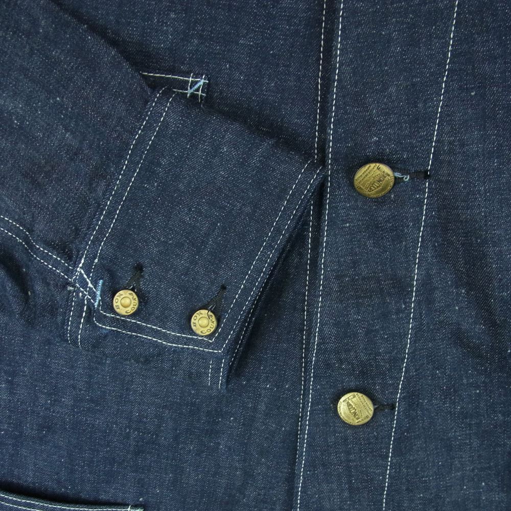 BONCOURA ボンクラ インディゴ リジット デニム カバーオール ジャケット インディゴブルー系 40【新古品】【未使用】【中古】