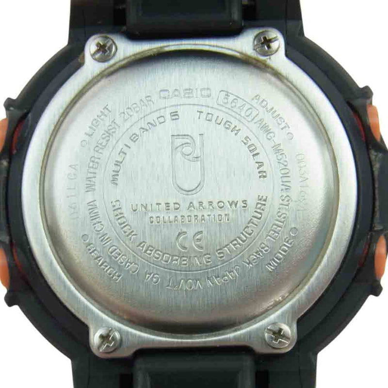 CASIO G-SHOCK カシオ ジーショック AWG-M520UA UNITED ARROWS ユナイテッドアローズ アナデジ 電波ソーラー 腕時計 ブラック系【中古】