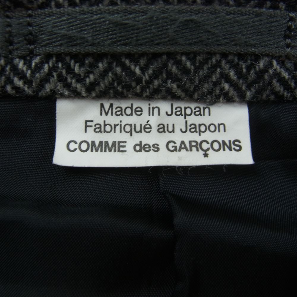 COMME des GARCONS HOMME DEUX コムデギャルソンオムドゥ AD2021 DH-J042 WOOL TWEED PATCHWORK ウール ツイード パッチワーク ジャケット グレー系 L【美品】【中古】