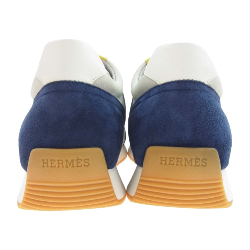 HERMES エルメス キャンバス ヴォーエプソン クリス スニーカー マルチカラー系 41【新古品】【未使用】【中古】
