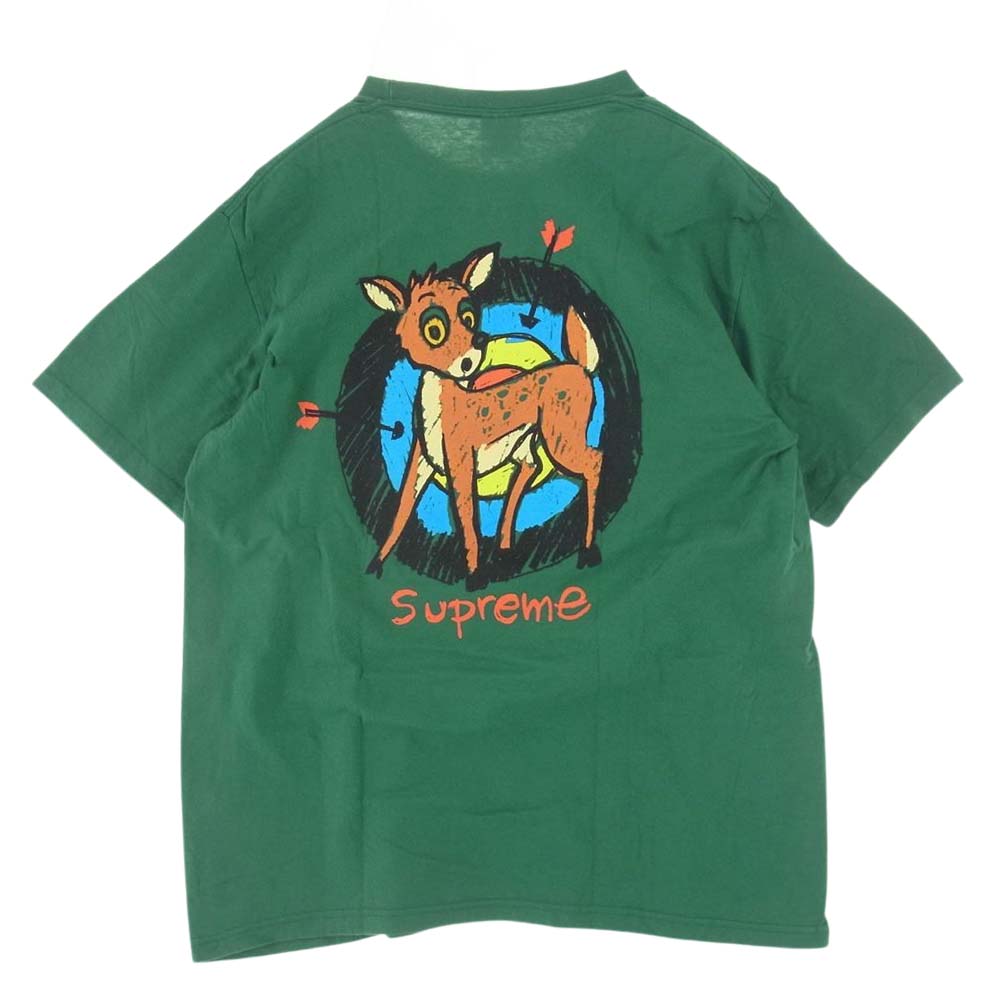 Supreme シュプリーム 23SS Deer Tee 鹿 ディア ターゲット プリント Tシャツ グリーン系 M【中古】