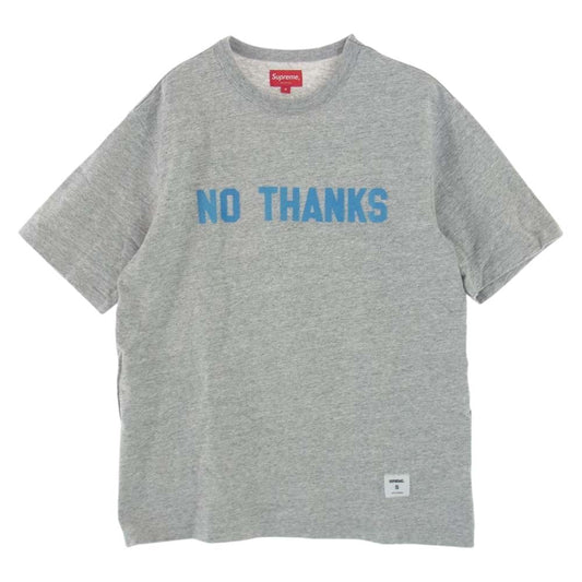 Supreme シュプリーム 21SS No Thanks S/S Top 半袖 トップス Tシャツ グレー系 S【中古】