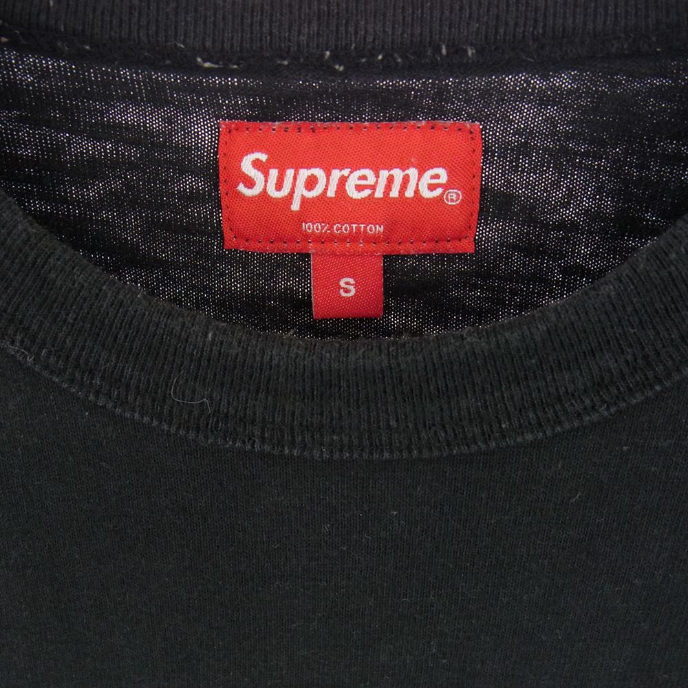 Supreme シュプリーム 20AW Plaid Applique S/S Top プレイド アップリケ ロゴ 半袖 トップス Tシャツ ブラック系 S【中古】
