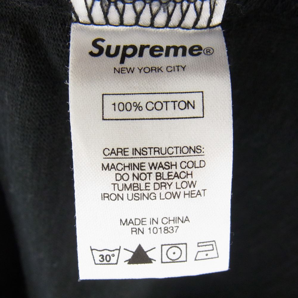 Supreme シュプリーム 20AW Plaid Applique S/S Top プレイド アップリケ ロゴ 半袖 トップス Tシャツ ブラック系 S【中古】