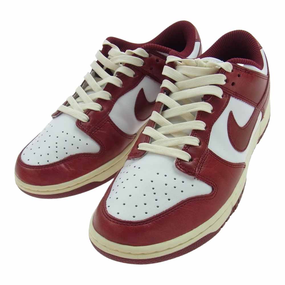 NIKE ナイキ FJ4555-100 WMNS Dunk Low PRM Team Red and White ダンク ロー プレミアム チームレッド ホワイト レッド系 ホワイト系 26cm【中古】