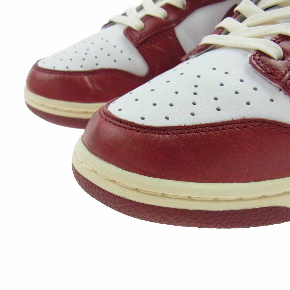 NIKE ナイキ FJ4555-100 WMNS Dunk Low PRM Team Red and White ダンク ロー プレミアム チームレッド ホワイト レッド系 ホワイト系 26cm【中古】
