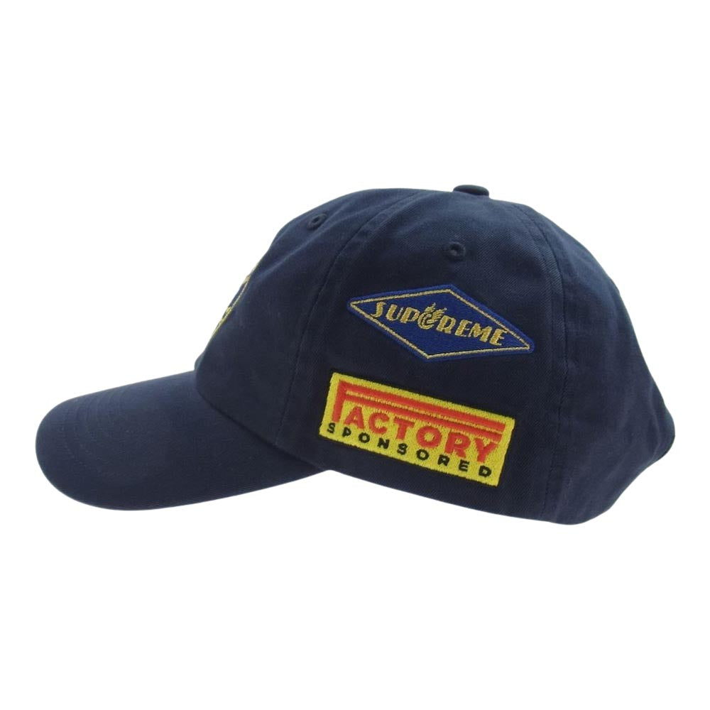 Supreme シュプリーム 23SS Racing 6Panel Cap レーシング 6パネル キャップ ネイビー系【中古】