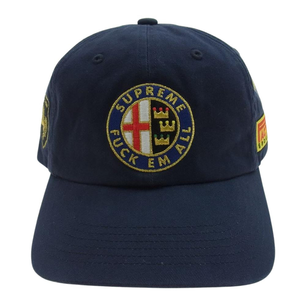 Supreme シュプリーム 23SS Racing 6Panel Cap レーシング 6パネル キャップ ネイビー系【中古】