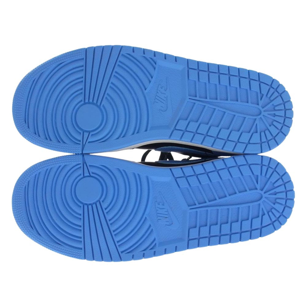 NIKE ナイキ Air Jordan 1 Low University Blue エアジョーダン1 ロー ユニバーシティブルー スニーカー ブラック系 ブルー系 26.5cm【極上美品】【中古】