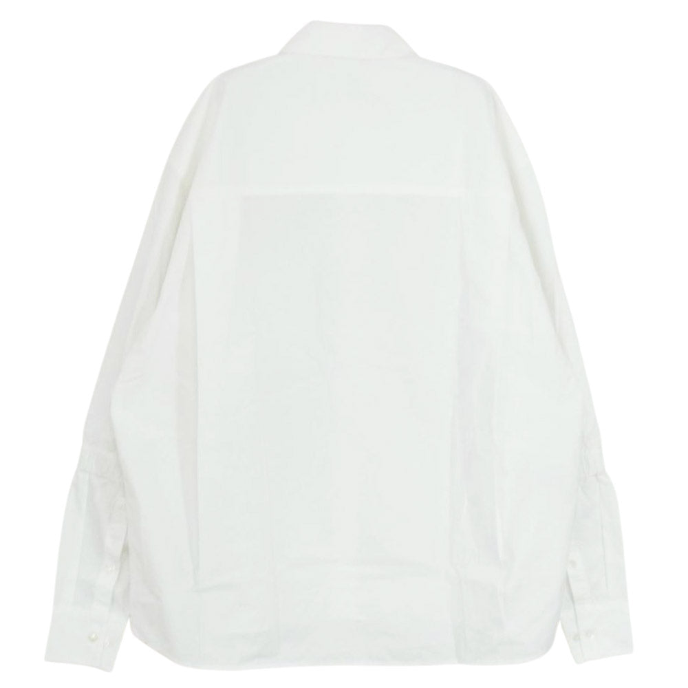 MARNI マルニ 16SS M05DL0008 袖ギャザー 切替 コットン 長袖 シャツ ホワイト系 44【中古】
