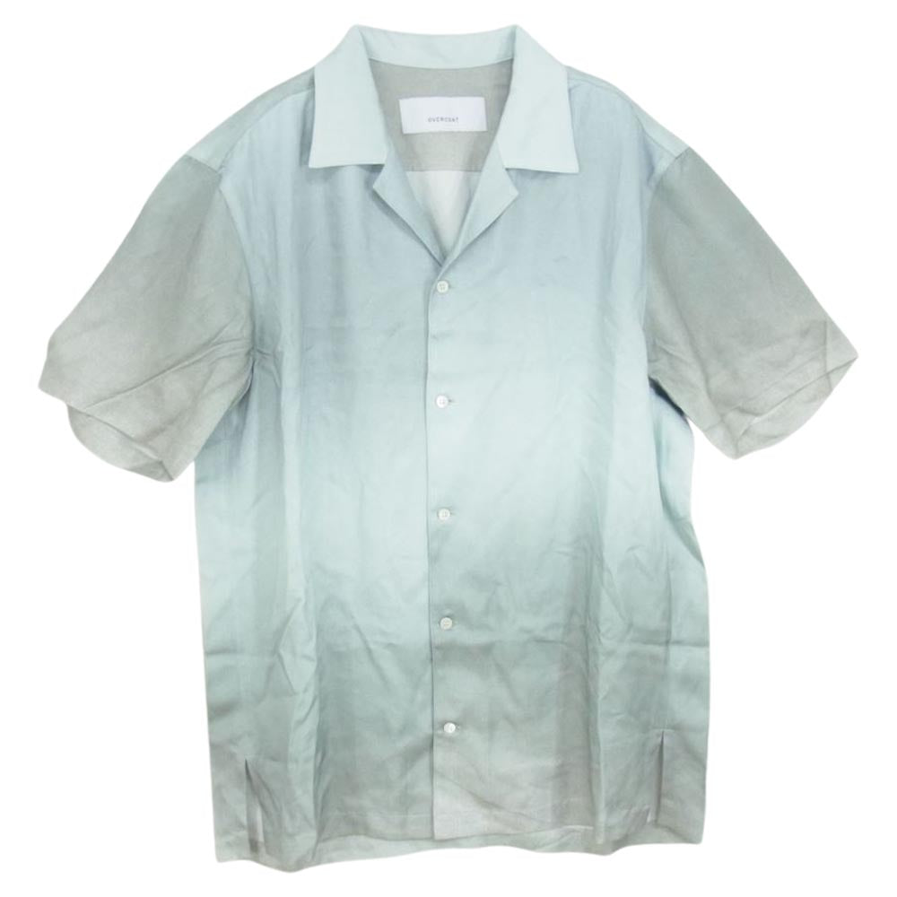 オーバーコート 大丸製作所 21SS S21T03-USC DROPPED SHOULDER S/S TOP ドロップショルダー オープンカラー レーヨン 半袖 シャツ ライトブルー系 1【中古】