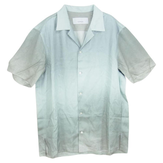 オーバーコート 大丸製作所 21SS S21T03-USC DROPPED SHOULDER S/S TOP ドロップショルダー オープンカラー レーヨン 半袖 シャツ ライトブルー系 1【中古】