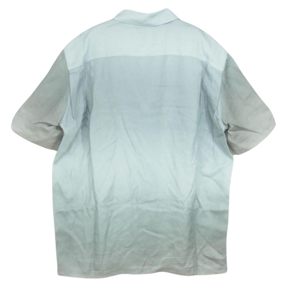 オーバーコート 大丸製作所 21SS S21T03-USC DROPPED SHOULDER S/S TOP ドロップショルダー オープンカラー レーヨン 半袖 シャツ ライトブルー系 1【中古】