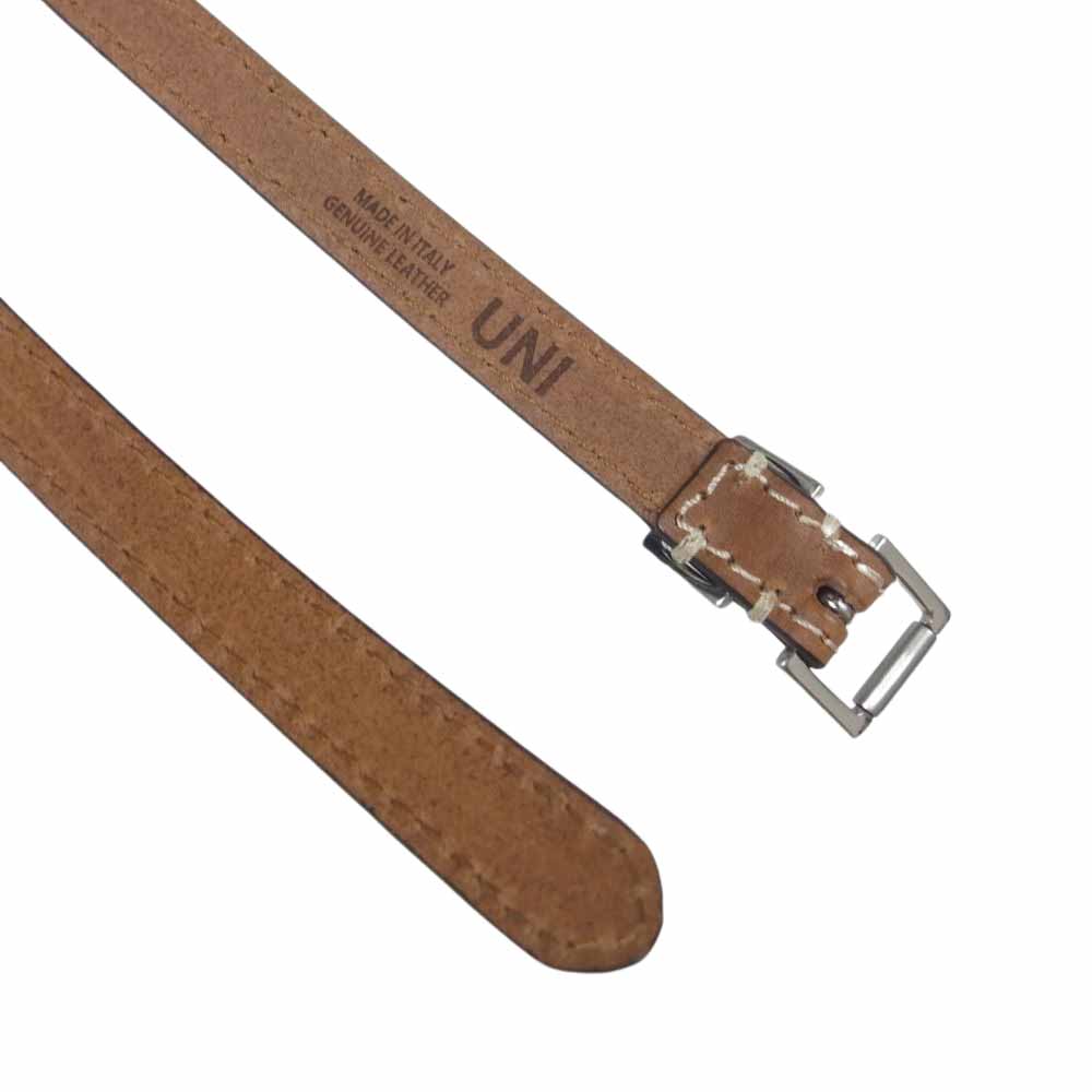 MAISON MARGIELA メゾンマルジェラ 20SS S35TP0400 2重巻き ナロー ロング レザー ベルト ブラウン系【中古】