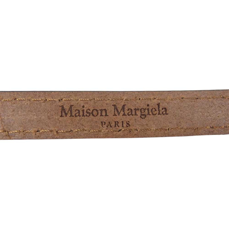 MAISON MARGIELA メゾンマルジェラ 20SS S35TP0400 2重巻き ナロー ロング レザー ベルト ブラウン系【中古】