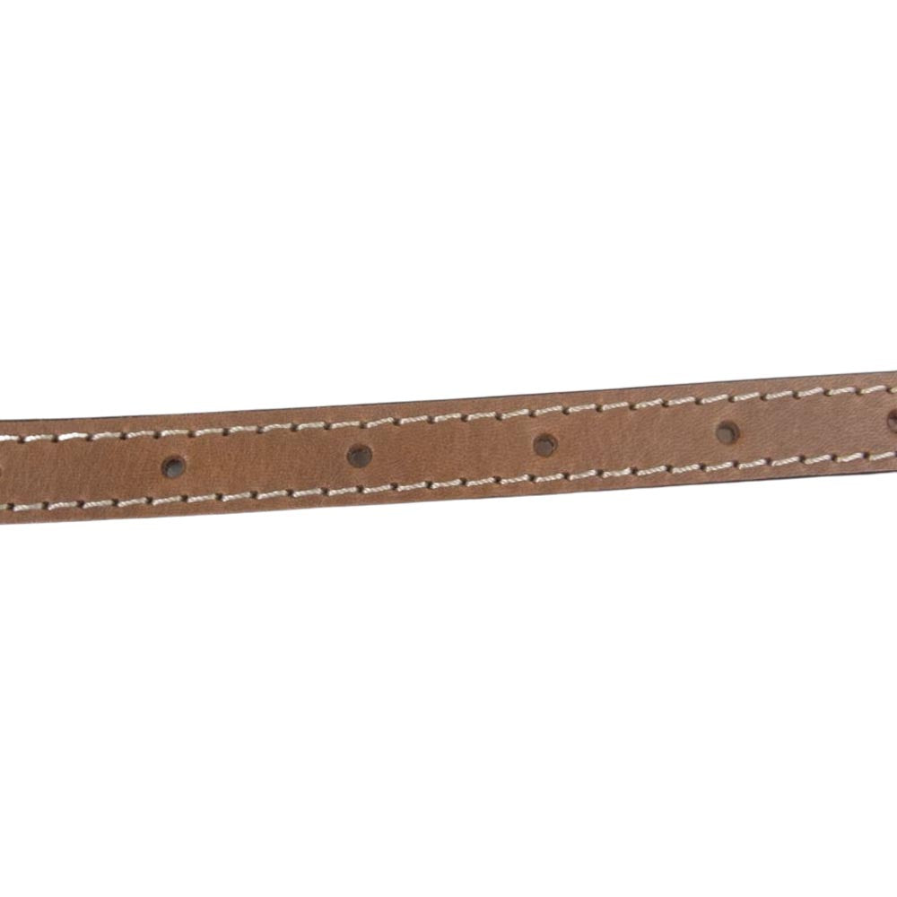 MAISON MARGIELA メゾンマルジェラ 20SS S35TP0400 2重巻き ナロー ロング レザー ベルト ブラウン系【中古】