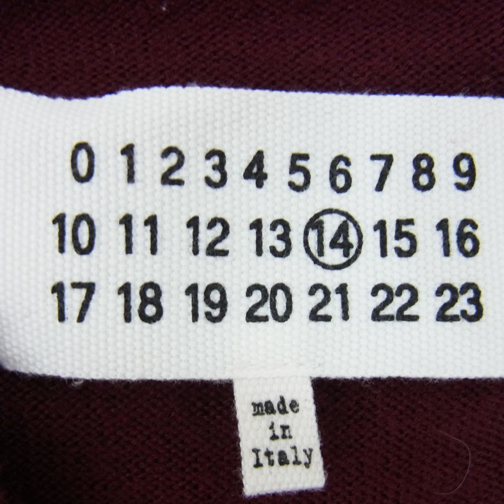 MAISON MARGIELA メゾンマルジェラ 13AW S30HA0667 14ライン ウール Vネック ニット エンジ系 S【中古】