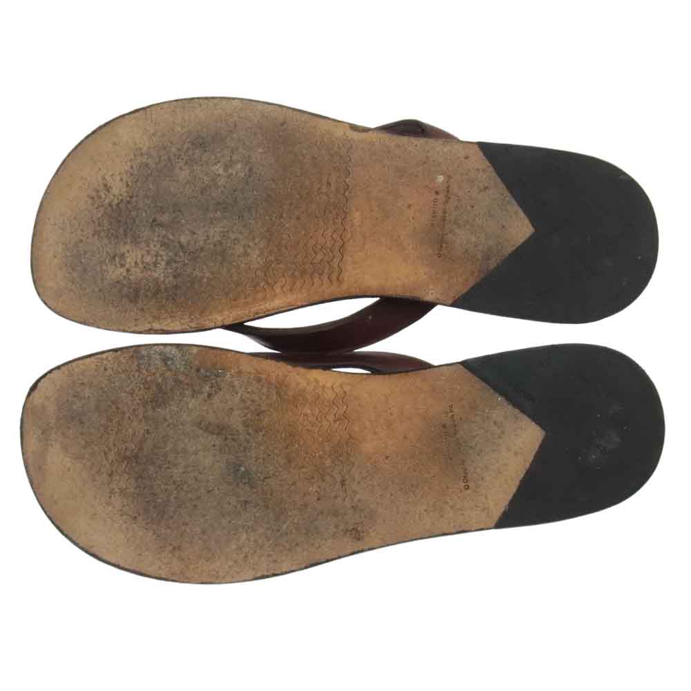 VISVIM ビズビム 18SS 018102002001 HANA SANDAL FOLK ハナ フォーク レザー サンダル ブラウン系【中古】