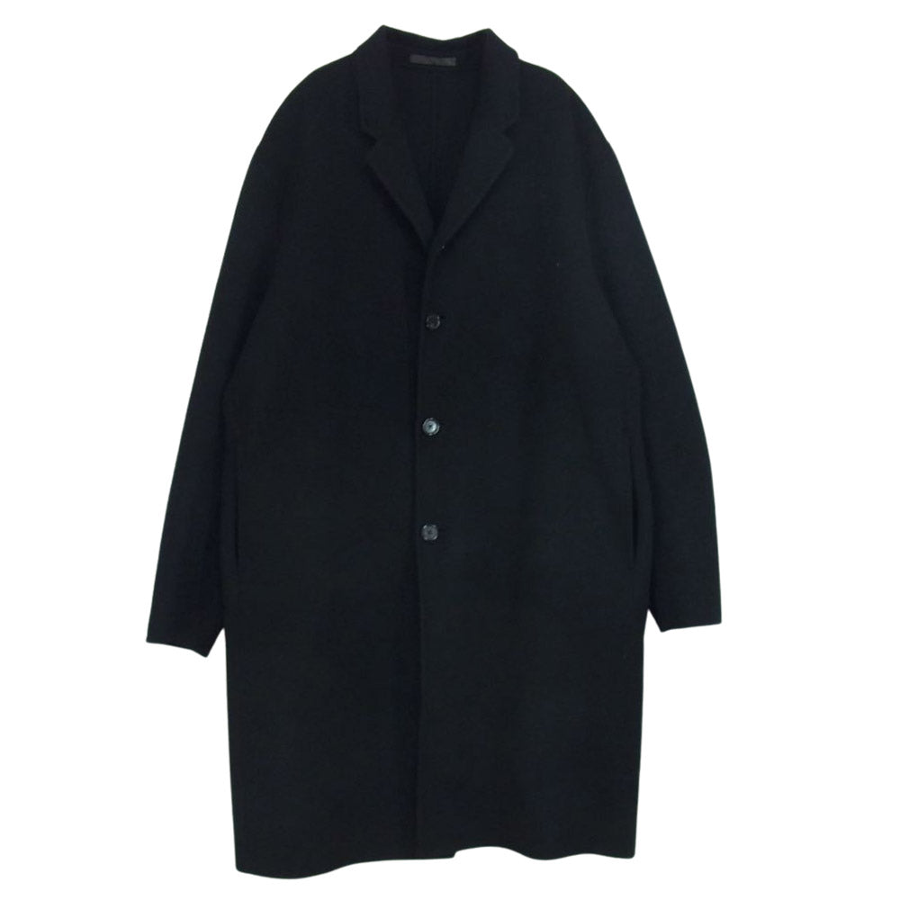 ACNE STUDIOS アクネストゥディオズ B90028 CHAD オーバーサイズ ウール カシミア カシミヤ チェスターコート ブラック系 48【中古】