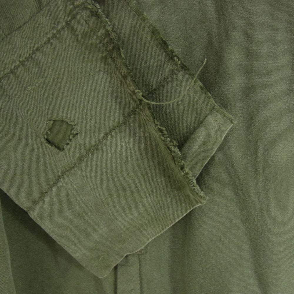 グレッグローレン The Tent Studio Shirt テント スタジオ スタンドカラー 長袖 シャツ カーキ系 1【中古】