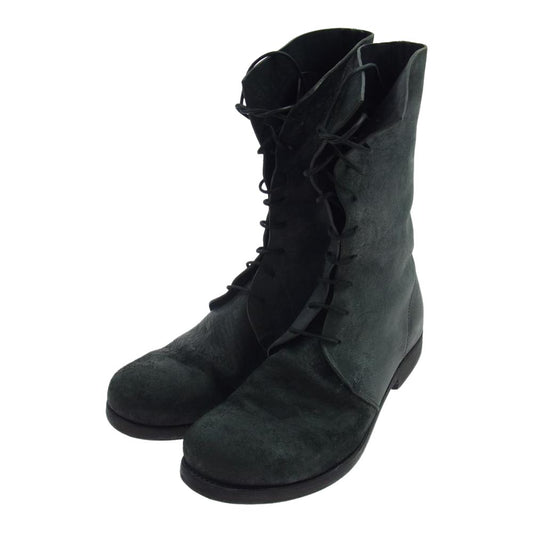 オーガスタ 9ホール ホースレザー レースアップ ロングブーツ  グレー系 8【中古】