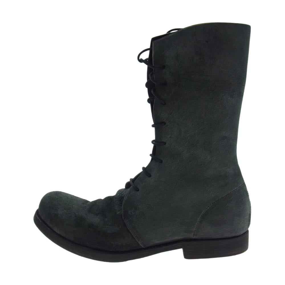 オーガスタ 9ホール ホースレザー レースアップ ロングブーツ  グレー系 8【中古】