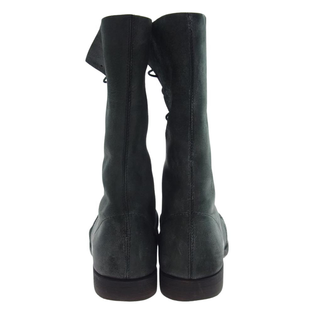 オーガスタ 9ホール ホースレザー レースアップ ロングブーツ  グレー系 8【中古】